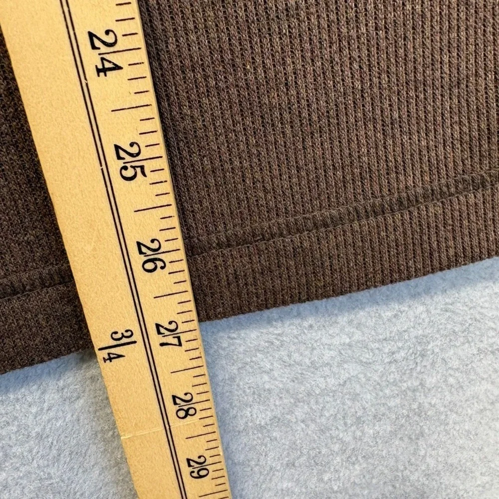 Banana Republic Shirt Mens Brown Green Waffle Knit Long Sleeve Pullover Casual